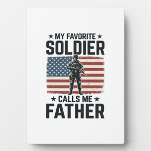 Placa Expositora Camiseta Vector Vintage Soldado Patriota Padre Des
