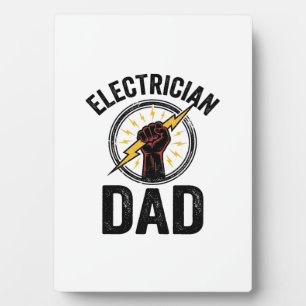 Placa Expositora Camiseta vectorial de grabado vintage de papá elec