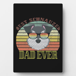 Placa Expositora Camiseta Vintage Mejor Schnauzer Papá de todos los