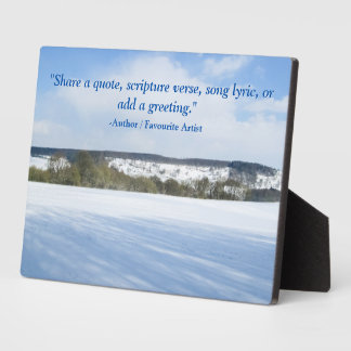 Placa Expositora Campiña inglesa en invierno - Personalizada