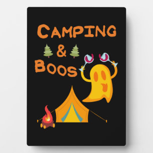 Placa Expositora Camping & Boos Ghosts Wine Camping Halloween