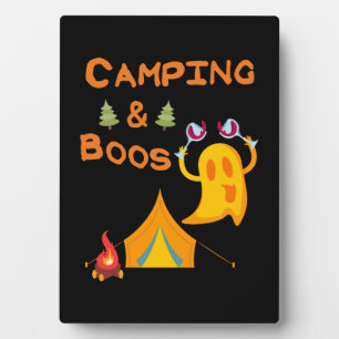 Placa Expositora Camping & Boos Ghosts Wine Camping Halloween
