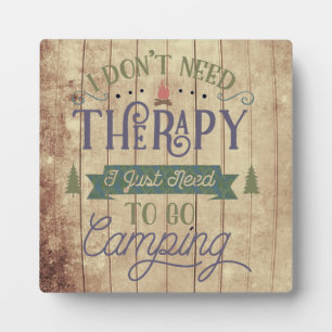 Placa Expositora Camping No Terapia Palabra Arte