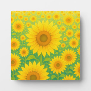 Placa Expositora Campo de Girasoles Vibrante Patrón
