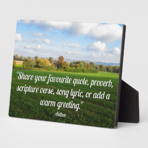 Placa Expositora Campo de otoño inglés - Personalizado
