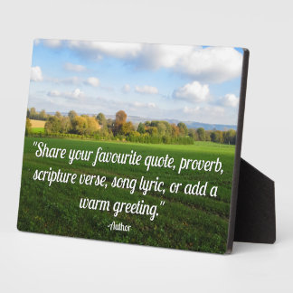 Placa Expositora Campo de otoño inglés - Personalizado