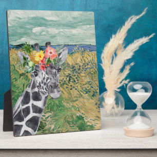 Placa Expositora Campo de trigo Van Gogh y mesa de jirafa