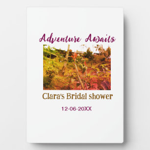 Placa Expositora Campos de arroz aventura espera ducha de novia nom