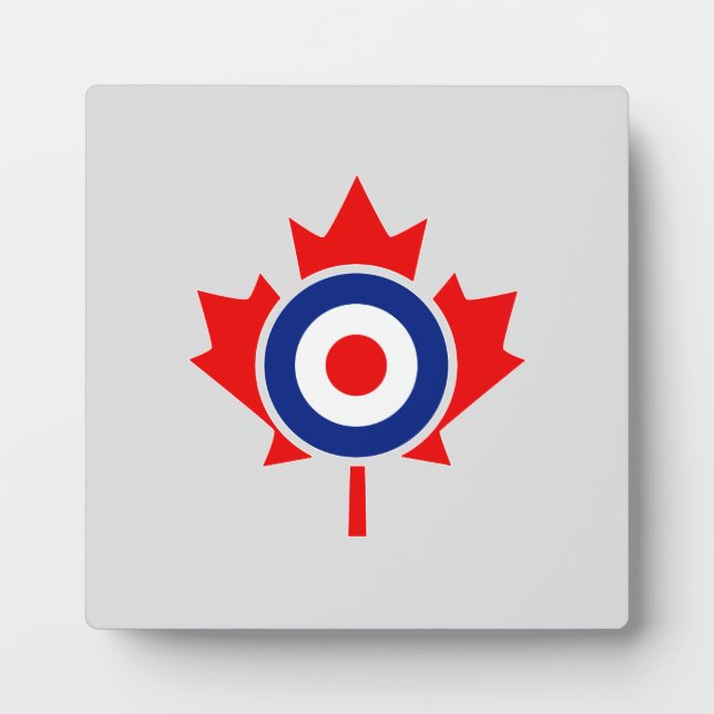 Placa Expositora Canadiense Maple Leaf Roundel Mod CANADA (Frente)