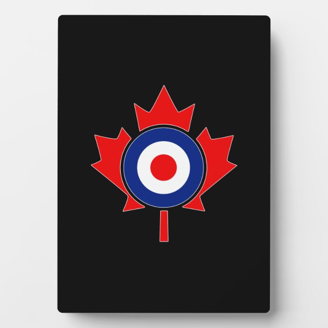 Placa Expositora Canadiense Maple Leaf Roundel Mod CANADA (Frente)