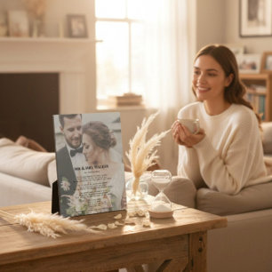 Placa Expositora Canción de Amor de Pareja Recuerdo de Boda
