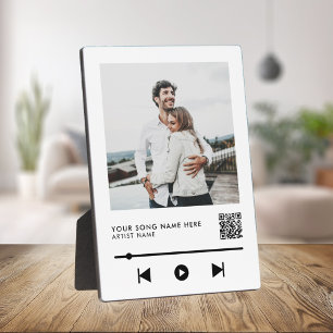 Placa Expositora Canción personalizada de amor de pareja de fotos