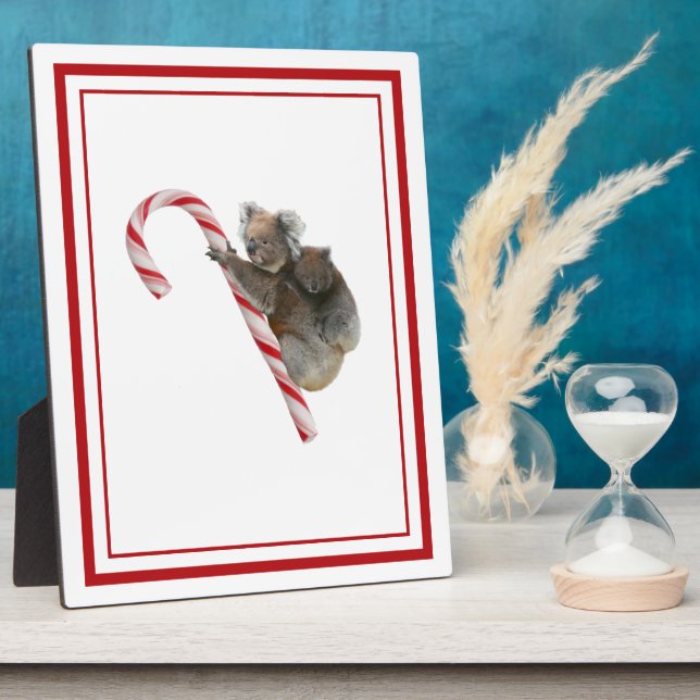 Placa Expositora Candy Cane Australian Koala lleva Plaque (Lado)