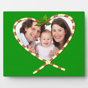 Placa Expositora Candy Cane Heart Your Photo