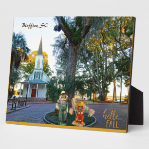 Placa Expositora Capilla azul Palmetto Bluff Bluffton Caída Scarecr