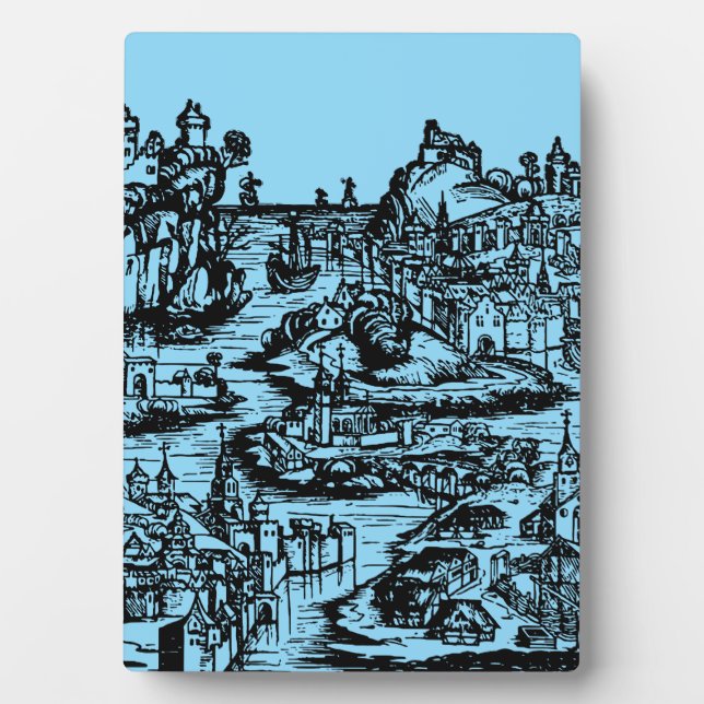 Placa Expositora Capital de Estocolmo y ciudad más poblada de Sueci (Frente)