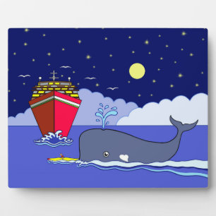 Placa Expositora Capitán Kayak salvado por ballena