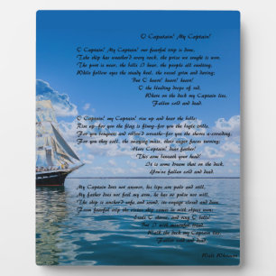 Placa Expositora Capitán, mi capitán: Walt Whitman