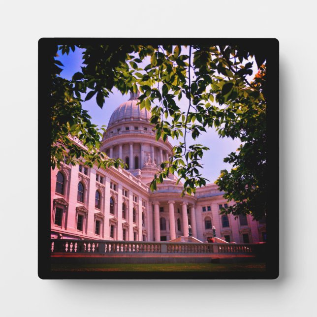 Placa Expositora Capitolio Estatal de Wisconsin (Frente)