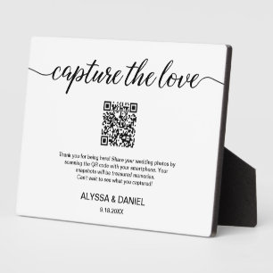 Placa Expositora Capturar el boda de código QR de amor compartiendo