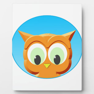 Placa Expositora Cara De Un Pequeño Búho