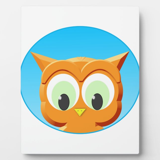 Placa Expositora Cara De Un Pequeño Búho (Frente)