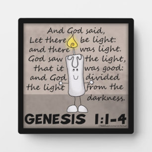 Placa Expositora Carácter Light-Genesis-Candlestick creado por Dios