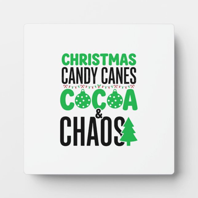 Placa Expositora Caramelos de Navidad Cacao Caos Diseño (Frente)
