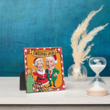 Caricatura de pareja de Navidades personalizados