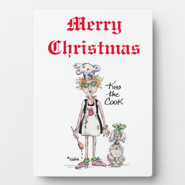 Placa Expositora Caricatura moderna "Besa al Coco" (Frente)