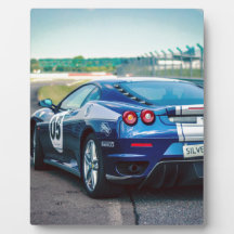 Carro de carreras azules