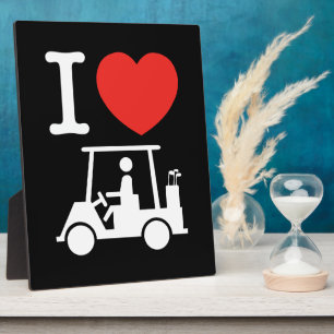 Placa Expositora Carro de golf I Heart (Love)