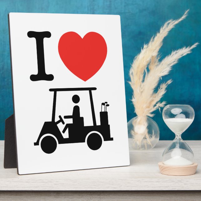 Placa Expositora Carro de golf I Heart (Love) (Lado)