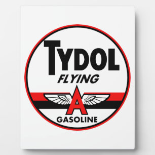 Placa Expositora Cartel antiguo de Tydol Flying Gasoline