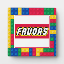 Placa Expositora Cartel de FAVOR para Fiesta de Cumpleaños de Const