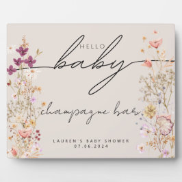 Placa Expositora Cartel de la mesa de la ducha de bebé de ñoquis be