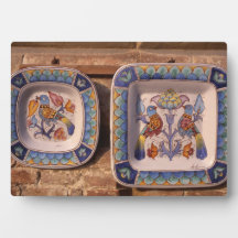 Cartel de patrón de paloma en cerámica tradicional