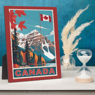Placa Expositora Cartel de viaje de Canadá