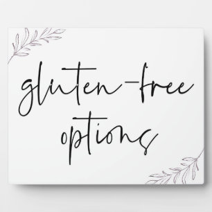 Placa Expositora Cartel libre de gluten Tabletop Plaque con Easel