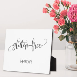 Placa Expositora Cartel libre de gluten Tabletop Plaque con Easel