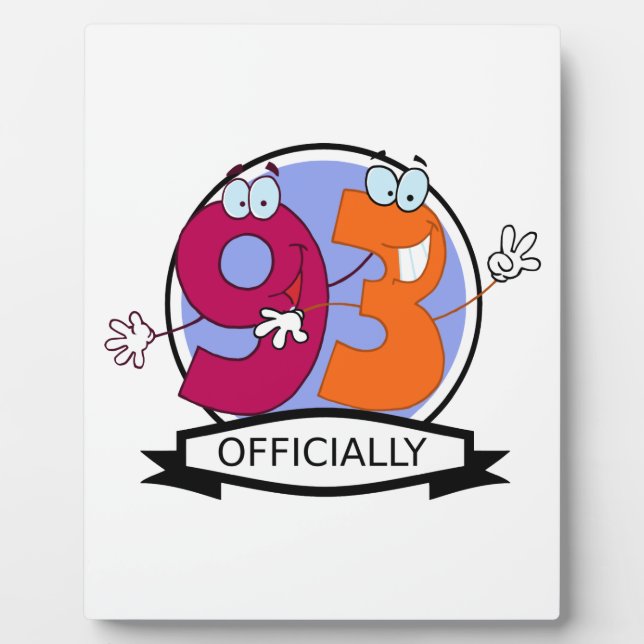 Placa Expositora Cartel oficial de cumpleaños 93 (Frente)