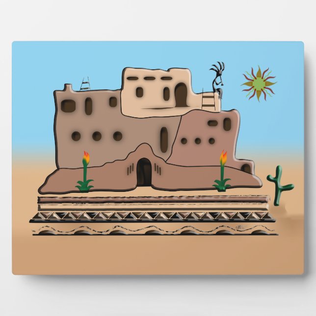 Placa Expositora Casa de arcilla (Frente)