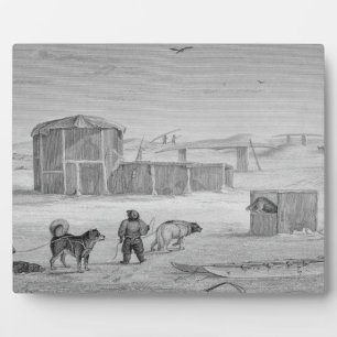Placa Expositora Casa Eskimaux, construida de hielo, Igloolik, 1822