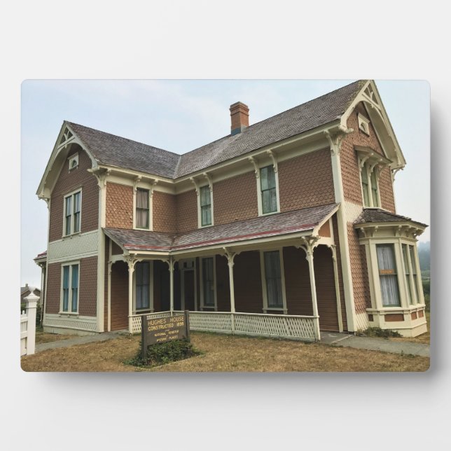 Placa Expositora Casa Hughes, Cabo Blanco, Costa de Oregón (Frente)