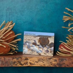 Placa Expositora Casas de mar en la playa por Shirley Taylor