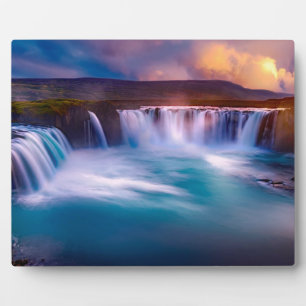 Placa Expositora Cascada Goðafoss Islandia