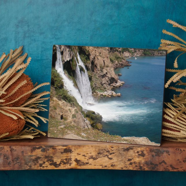 Placa Expositora Cascada turca Duden con mar Mediterráneo (Lado)
