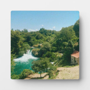 Placa Expositora Cascadas Krka - Parque nacional Krka - Croacia