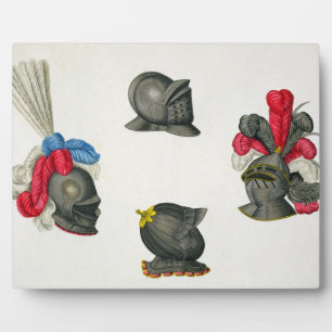 Placa Expositora Cascos, plato de 'A History of the Development