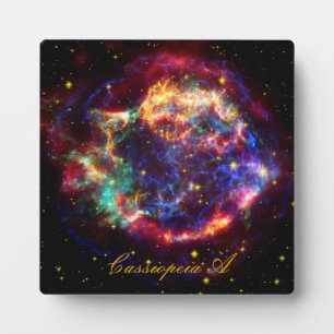Placa Expositora Cassiopeia Galaxy Resto de Supernova